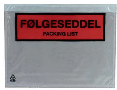Følgeseddellomme Docustick Standard med trykk C6 165 mm x 122 mm