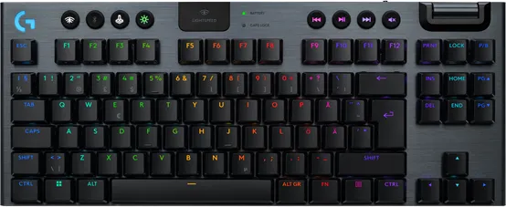 Logitech G915 X LIGHTSPEED TKL - Lineær - 80 % (TKL) - Gaming-tastatur - Uten numerisk tastatur - Nordisk - Svart