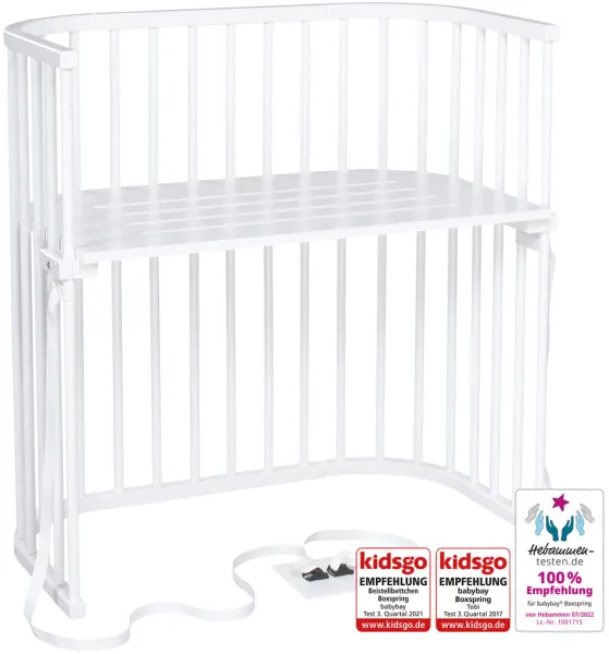 Boxspring Bedside Crib - Hvit