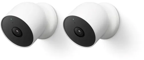Google Nest Cam - Batteridrevet Utendørs/Inne Sikkerhetskamera 2-Pak