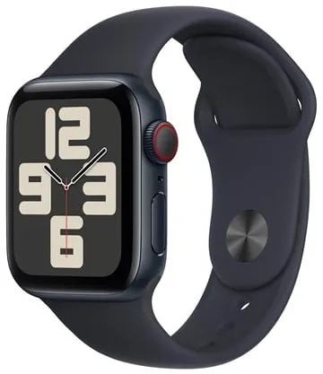 Apple Watch SE GPS + Cellular 40mm - Midnatt aluminiumkasse med midnatt sportreim - M/L